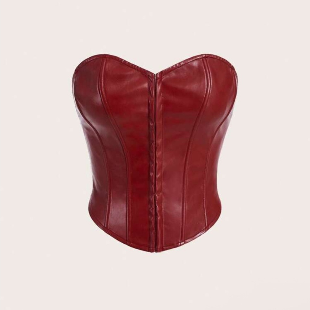 Fashion Nova Faux Leather Corset Top